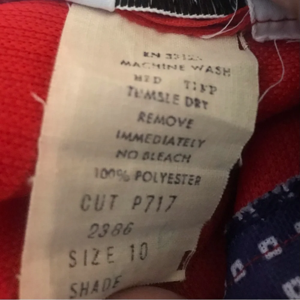 100parkhouse  red white blue vintage dress tag size says 10